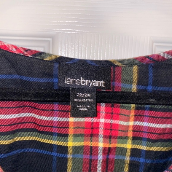 Lane Bryant Plaid Top - Size 22/24 - Picture 7 of 9